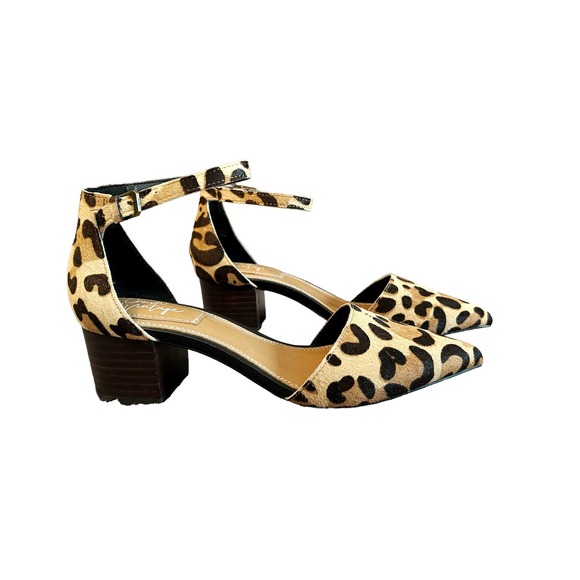 Como Vintage Cheetah Print Pointed Toe Heels Womens Size 6 - Picture 1 of 8